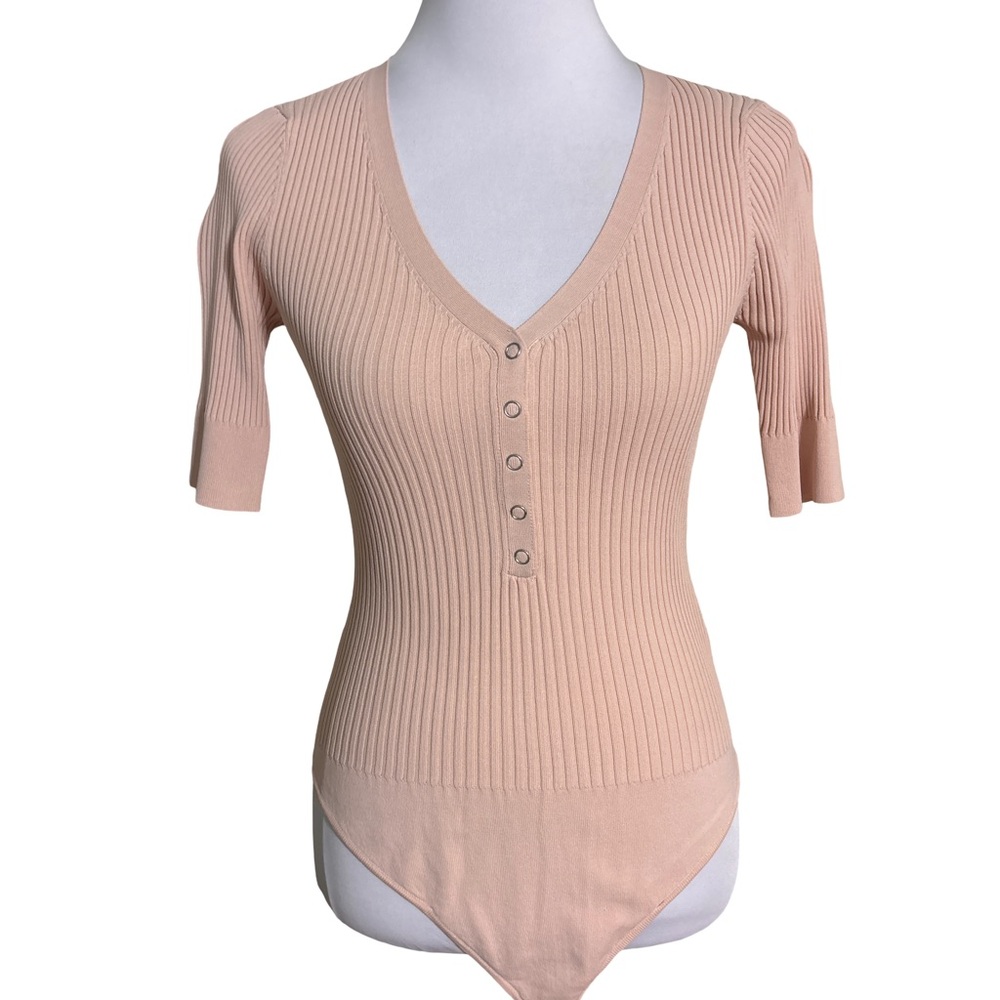 Vici Ribbed Bodysuit Nude